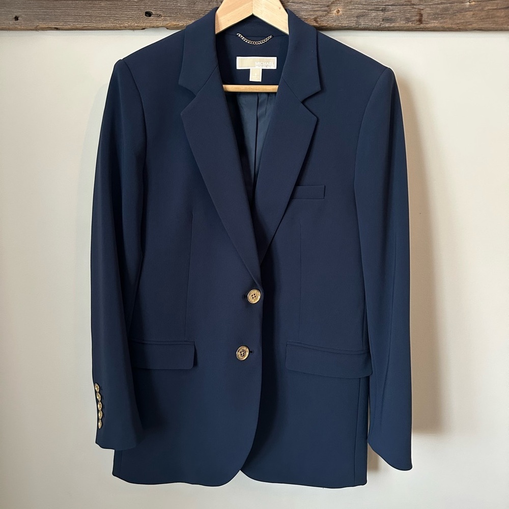 NWOT - Michael Kors Stretch Wool Boyfriend Blazer -Size 8